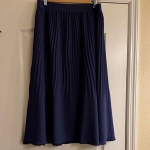 JCrew Navy Blue Pleated Skirt